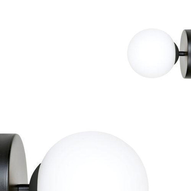 Bior vegglampe - Svart/Opal hvit-Vegglamper-Emibig-1020/K1-Lightup.no