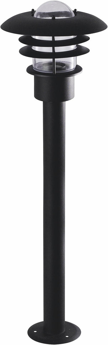 Bjørk stolpe 100 cm utendørs IP44 E27 - Svart-Utebelysning pullert-Malmbergs-9977232-Lightup.no
