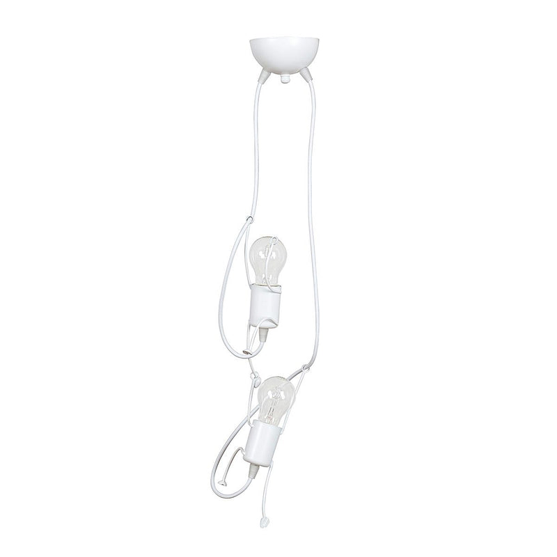 Bobi takpendel 2 lys - Hvit-Takpendler-Emibig-538/2-Lightup.no
