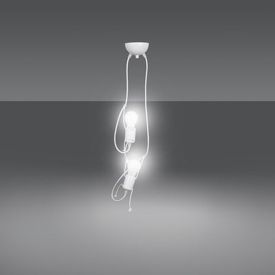 Bobi takpendel 2 lys - Hvit-Takpendler-Emibig-538/2-Lightup.no