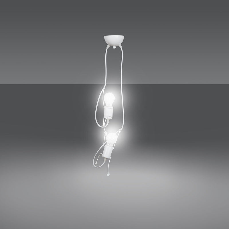 Bobi takpendel 2 lys - Hvit-Takpendler-Emibig-538/2-Lightup.no