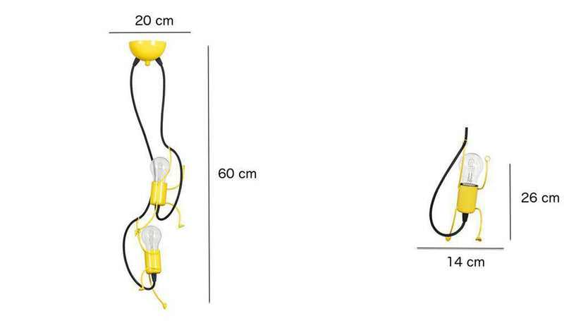 Bobi takpendel 2 lys - Hvit-Takpendler-Emibig-538/2-Lightup.no