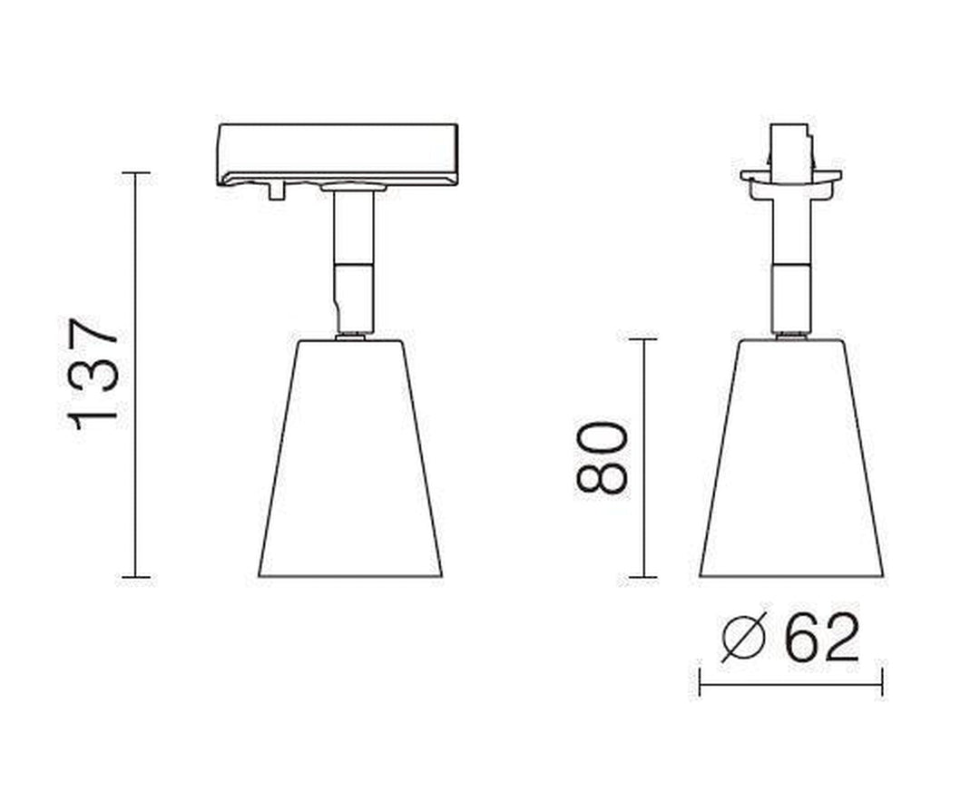 Bocca spotskinne 3 spotter 1 meter - Svart-Spotskinner 230V-NorDesign-387570105+130000305+389561305+389561205-Lightup.no