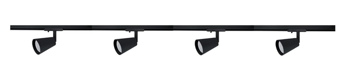 Bocca spotskinne 4 spotter 2 meter - Svart-Spotskinner 230V-NorDesign-Svart-387570105+389560205+389561305+389561205-4-Lightup.no