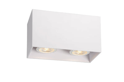 Bodi dobbel takspot square 2xGU10 - Hvit-Taklamper-Lucide-LC09101/02/31-Lightup.no