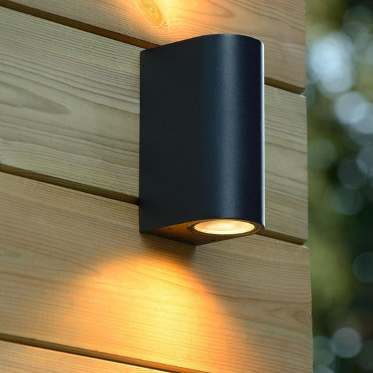 Boggy vegglampe opp/ned utendørs IP44 GU10-Utebelysning vegg opp og ned-Lucide-Brun-LC27863/02/97-Lightup.no