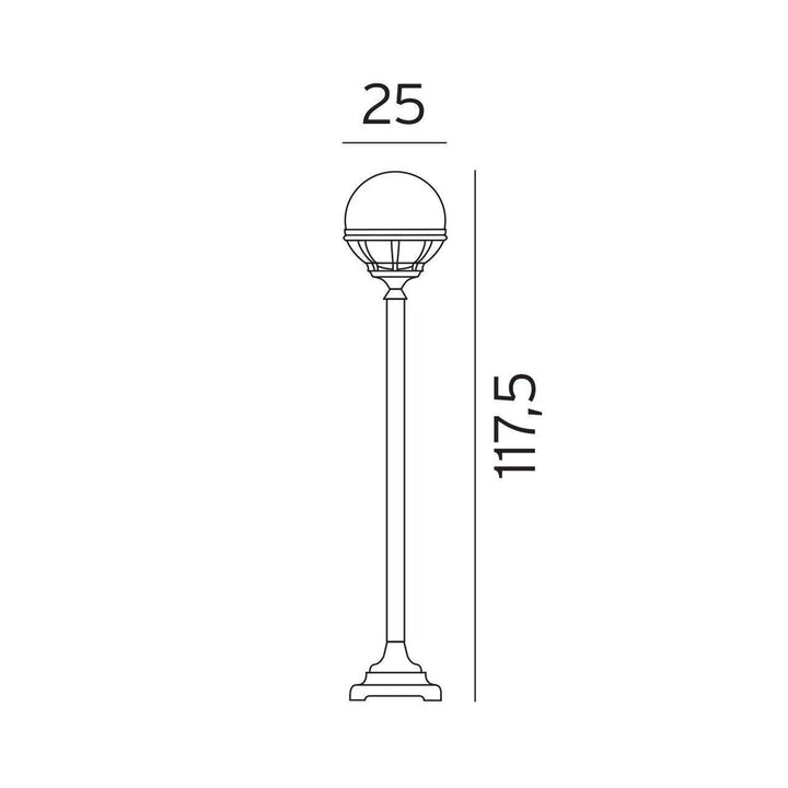 Bologna blomsterstolpe 314 - Svart-Utebelysning stolpe-Norlys-3183024-Lightup.no
