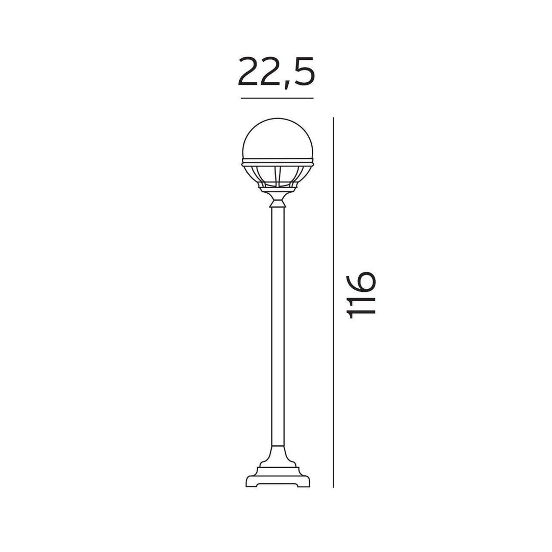 Bologna blomsterstolpe 315 - Svart-Utebelysning stolpe-Norlys-3183026-Lightup.no