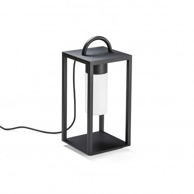 Bologna lanterne 45,5 cm - Svart/Opalhvit-Utebelysning Hagebelysning-Konstsmide-7530-750-Lightup.no
