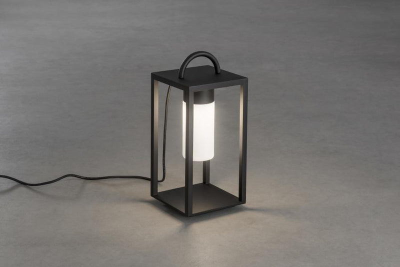 Bologna lanterne 45,5 cm - Svart/Opalhvit-Utebelysning Hagebelysning-Konstsmide-7530-750-Lightup.no