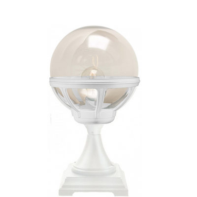 Bologna portstolpe 312 - Hvit/ Klart glass-Utebelysning portstolpe-Norlys-3185189-Lightup.no