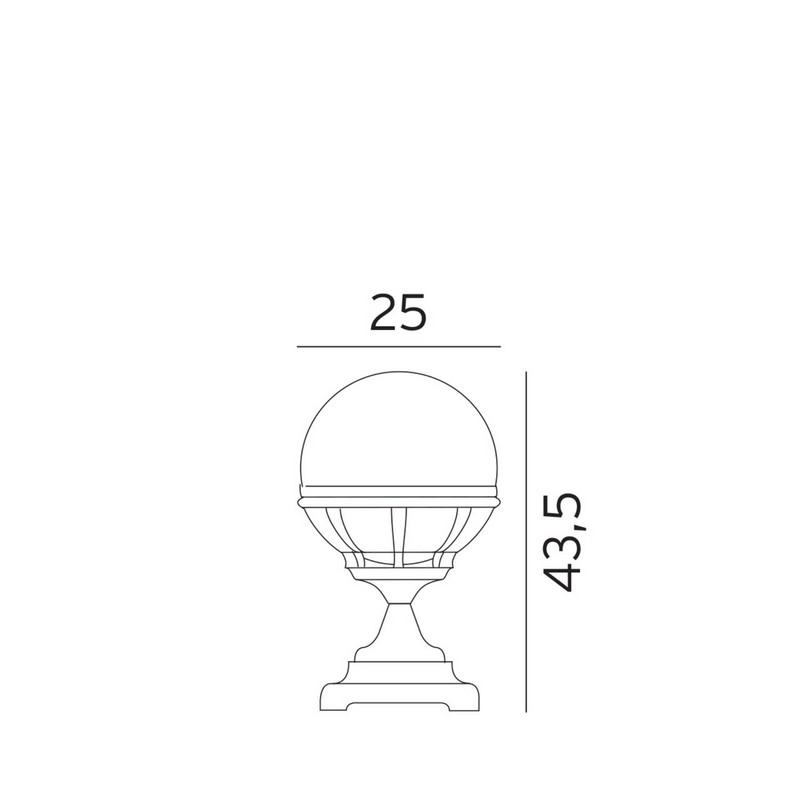Bologna portstolpe 312 - Hvit/ Klart glass-Utebelysning portstolpe-Norlys-3185189-Lightup.no