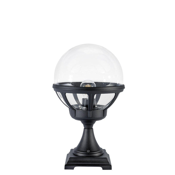 Bologna portstolpe 312 - Svart / Klart glass-Utebelysning portstolpe-Norlys-3183025-Lightup.no