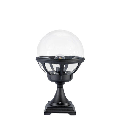 Bologna portstolpe 312 - Svart / Klart glass-Utebelysning portstolpe-Norlys-3183025-Lightup.no