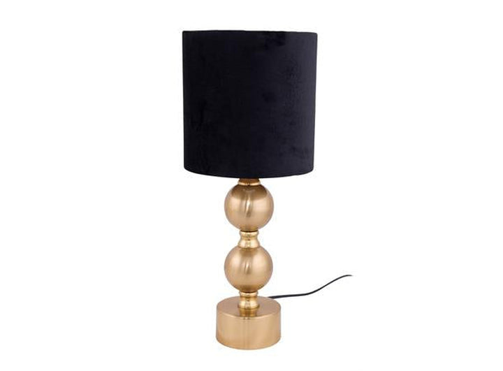Bolsena liten bordlampe 38 cm Messing lampe, svart velour skjerm-Bordlamper-Scanlight-168969-Lightup.no
