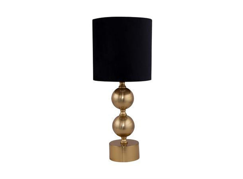 Bolsena stor bordlampe 54 cm Messing lampe, svart velour skjerm-Bordlamper-Scanlight-168967-Lightup.no