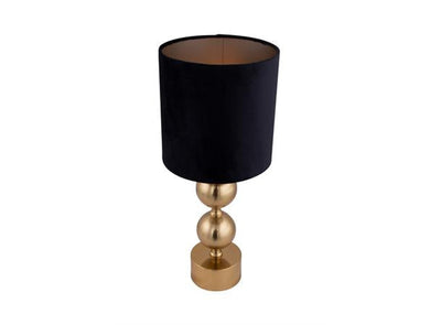 Bolsena stor bordlampe 54 cm Messing lampe, svart velour skjerm-Bordlamper-Scanlight-168967-Lightup.no