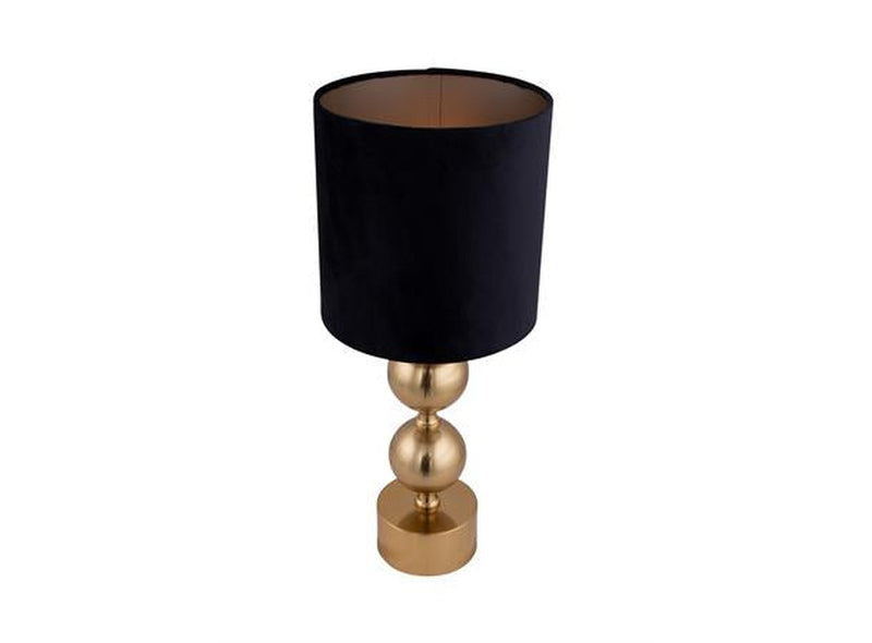 Bolsena stor bordlampe 54 cm Messing lampe, svart velour skjerm-Bordlamper-Scanlight-168967-Lightup.no