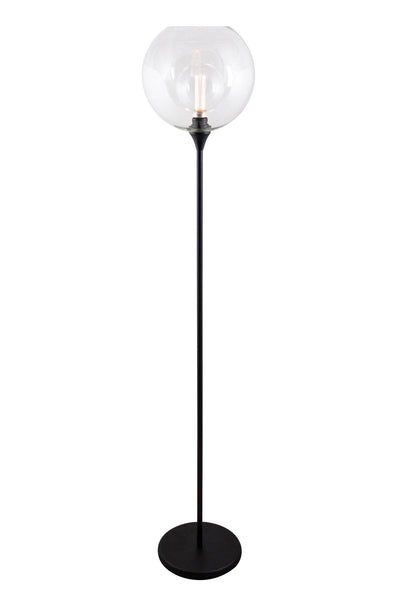 Bowl gulvlampe - Svart/klart glass-Gulvlamper-Globen Lighting-601655-Lightup.no