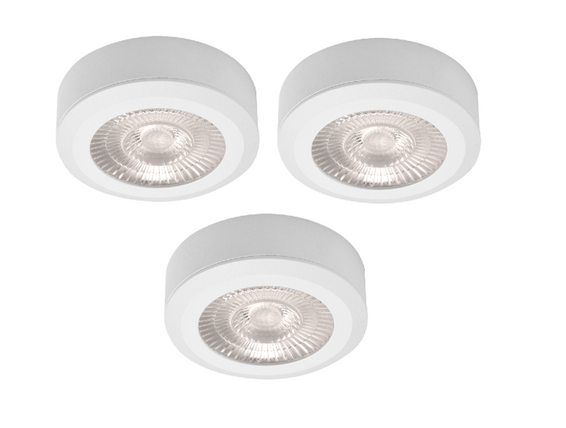 Brandon 3 pakning møbeldownlight 3W dimbar m/driver - Hvit-Downlight møbel-NorDesign-323918236+300180350+190270306-3-Lightup.no