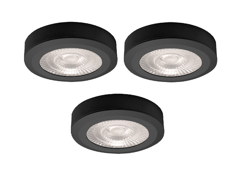 Brandon 3 pakning møbeldownlight 3W dimbar m/driver - Svart-Downlight møbel-NorDesign-323918236+300180350+190270305-3-Lightup.no