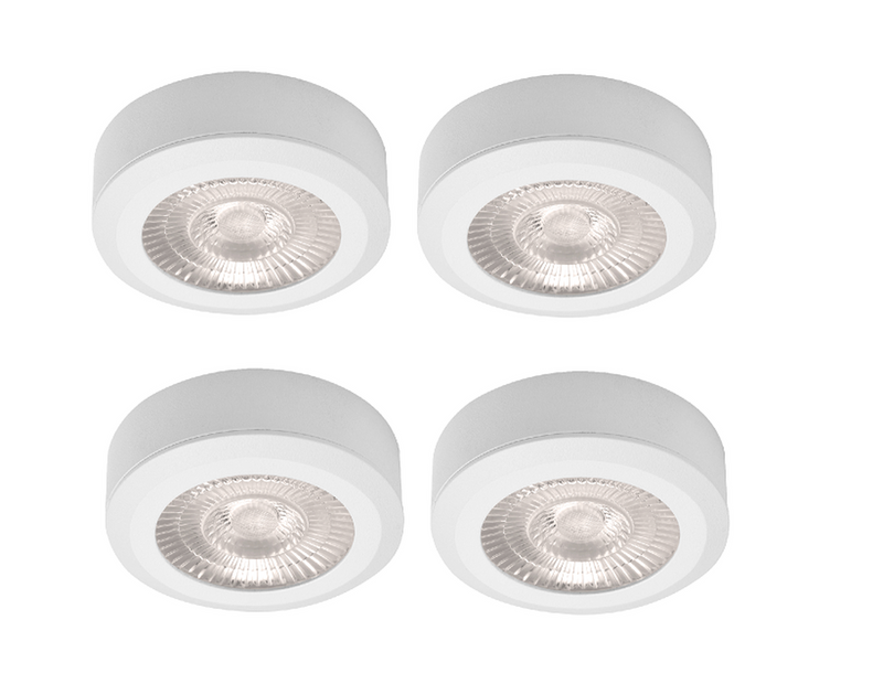Brandon 4 pakning møbeldownlight 3W dimbar m/driver - Hvit-Downlight møbel-NorDesign-323918236+300180350+190270306-4-Lightup.no