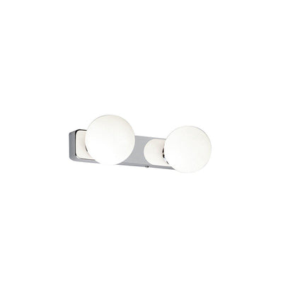 Brazos dobbel vegglampe IP44 - Opal/Krom-Vegglamper-Nowodvorski-N-6950-Lightup.no