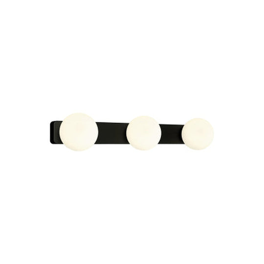 Brazos trippel vegglampe IP44 - Opal/Sort-Vegglamper-Nowodvorski-Hvit / Opal-N-8056-Lightup.no