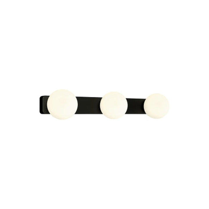Brazos trippel vegglampe IP44 - Opal/Sort-Vegglamper-Nowodvorski-Hvit / Opal-N-8056-Lightup.no