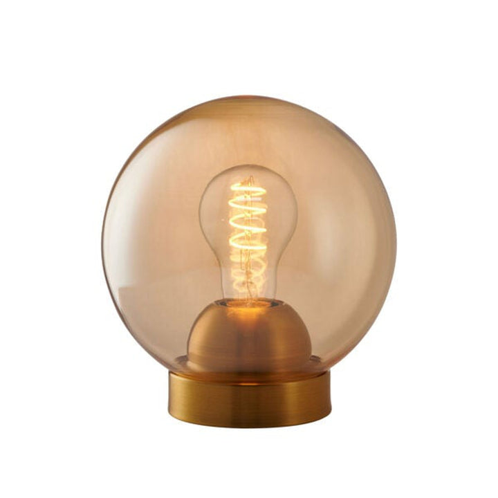 Bubbles bordlampe 18 cm - Amber/Messingfarget-Bordlamper-Halo Designs-5705639743292-Lightup.no