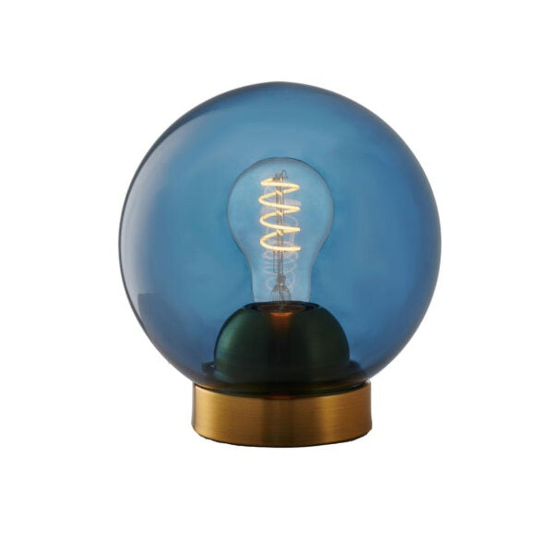 Bubbles bordlampe 18 cm - Blå/Messingfarget-Bordlamper-Halo Designs-5705639743261-Lightup.no