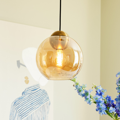 Bubbles takpendel 24 cm - Amber-Takpendler-Halo Designs-5705639743209-Lightup.no