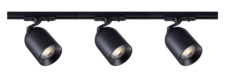 Bullet 1 meter spottskinne med 3 spotter 1T GU10 - Svart-Spotskinner 230V-NorDesign-389560105+389561205+389561305+785490105-Lightup.no
