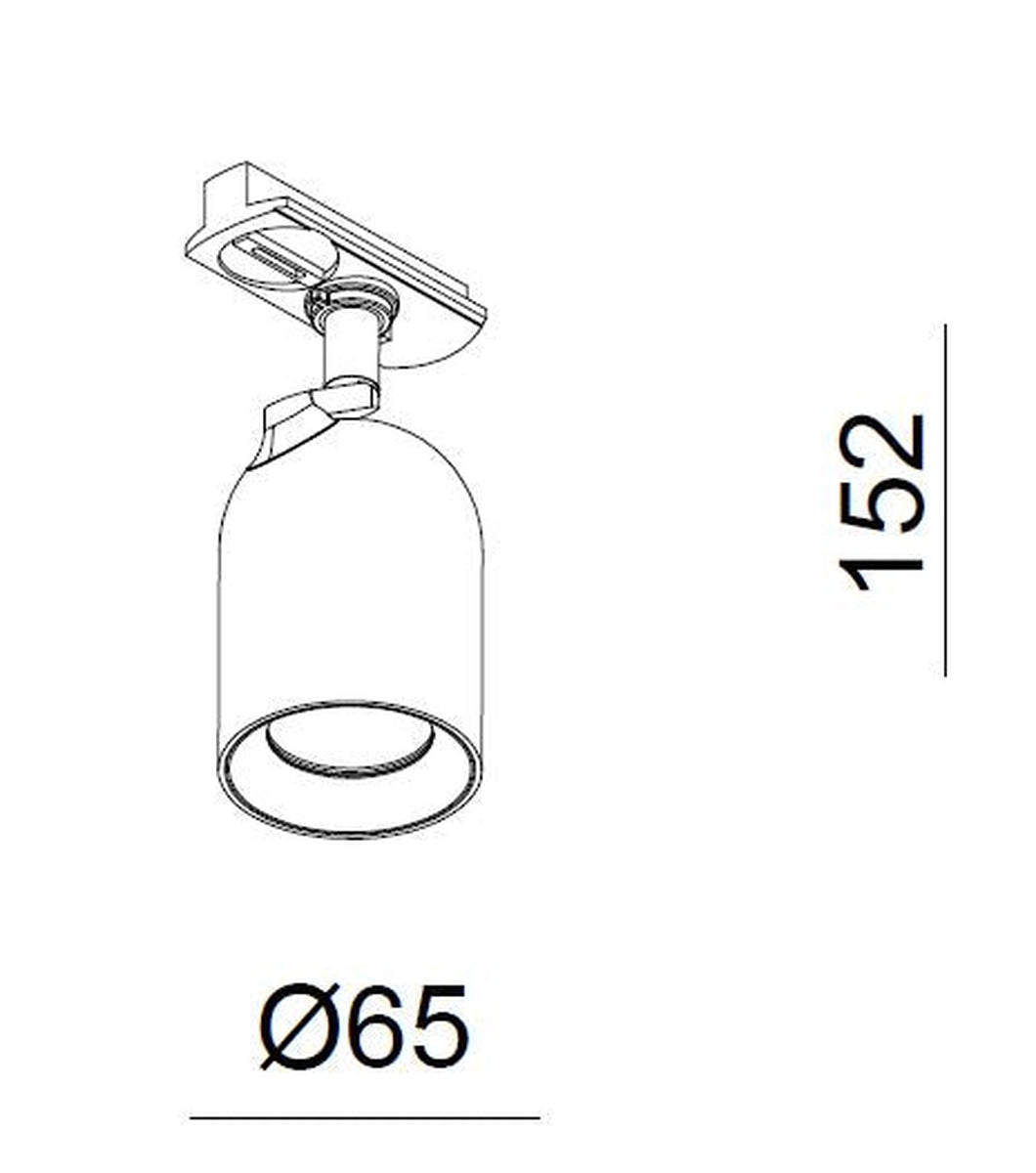 Bullet 1 meter spottskinne med 3 spotter 1T GU10 - Svart-Spotskinner 230V-NorDesign-Svart-389560105+389561205+389561305+785490105-Lightup.no