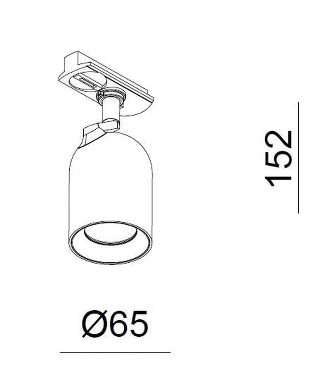 Bullet 2 meter spottskinne med 4 spotter 1T GU10 - Svart-Spotskinner 230V-NorDesign-Svart-389560205+389561205+389561305+785490105-Lightup.no