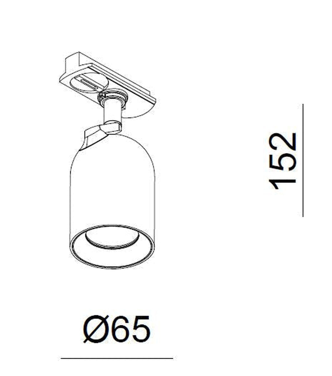 Bullet 2 meter spottskinne med 4 spotter 1T GU10 - Svart-Spotskinner 230V-NorDesign-389560205+389561205+389561305+785490105-Lightup.no