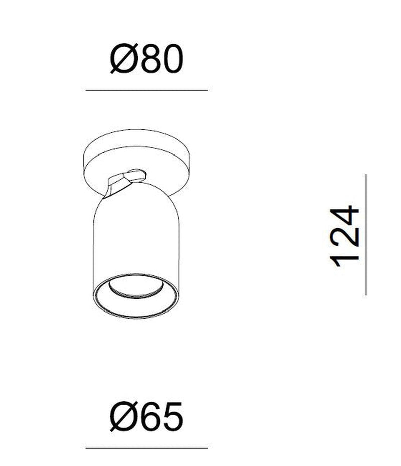 Bullet K1 tak/veggspot GU10 - Hvit-Taklamper-NorDesign-775490106-Lightup.no