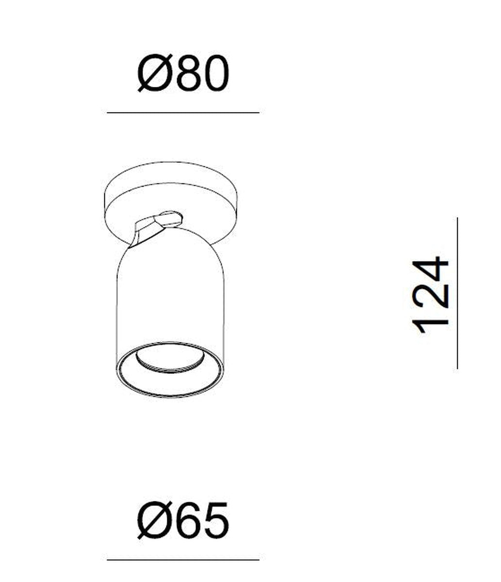 Bullet K1 tak/veggspot GU10 - Svart-Taklamper-NorDesign-Svart-775490105-Lightup.no