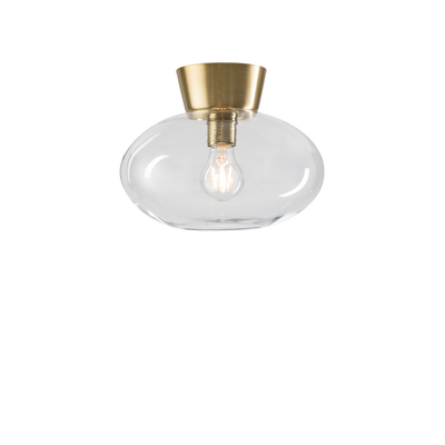 Bullo 27 cm taklampe - Messing/Klart glass-Taklamper-Belid-22361018-Lightup.no
