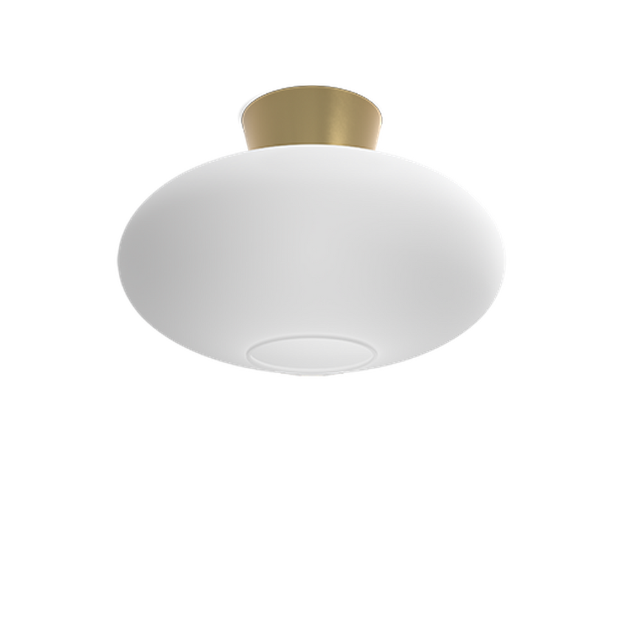 Bullo taklampe XL 38 cm IP21 - Messing/Opal glass-Taklamper-Belid-226510389-Lightup.no