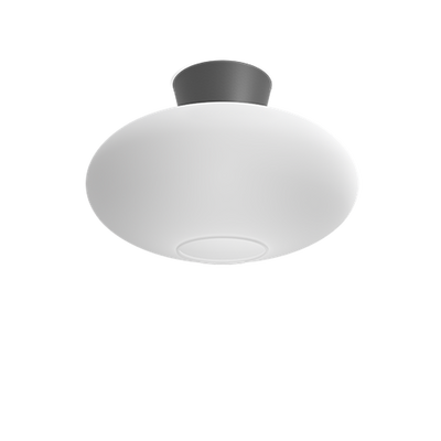 Bullo taklampe XL 38 cm IP21 - Oxidgrå/Opal glass-Taklamper-Belid-2265155389-Lightup.no