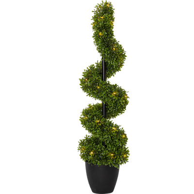 Buxbom tre 90 cm 30 lys - Batteridrevet med timer-Julebelysning dekor og pynt ute-Star Trading-606-83-Lightup.no