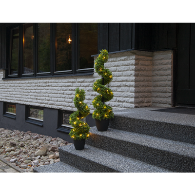 Buxbom tre 90 cm 30 lys - Batteridrevet med timer-Julebelysning dekor og pynt ute-Star Trading-606-83-Lightup.no