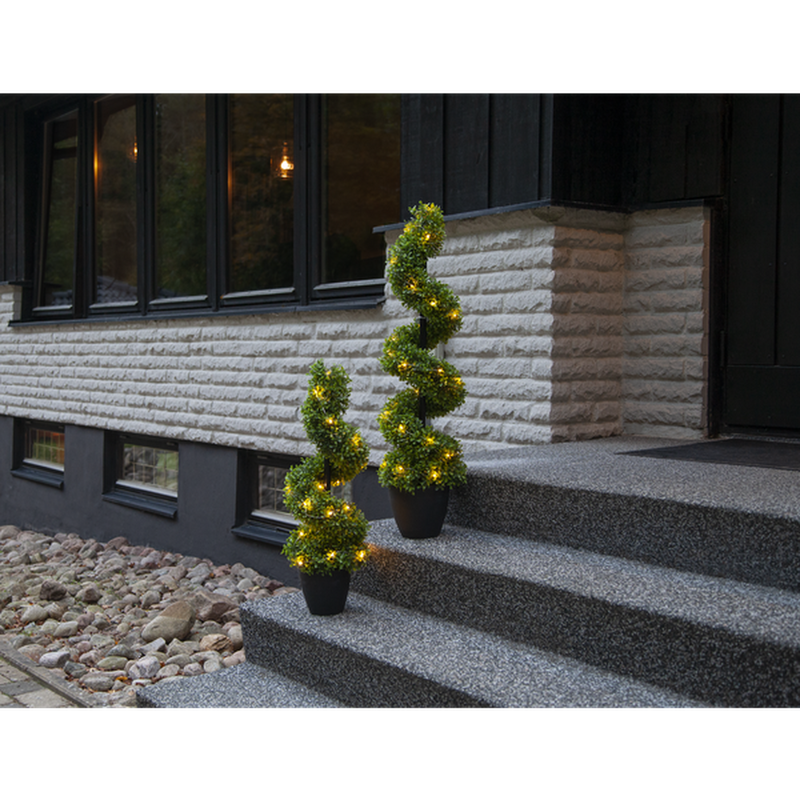 Buxbom tre 90 cm 30 lys - Batteridrevet med timer-Julebelysning dekor og pynt ute-Star Trading-606-83-Lightup.no
