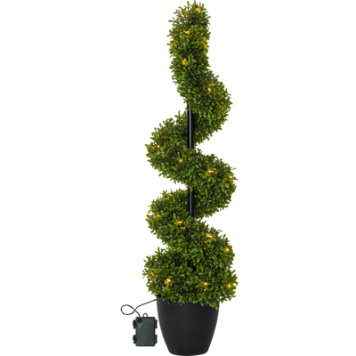 Buxbom tre 90 cm 30 lys - Batteridrevet med timer-Julebelysning dekor og pynt ute-Star Trading-606-83-Lightup.no