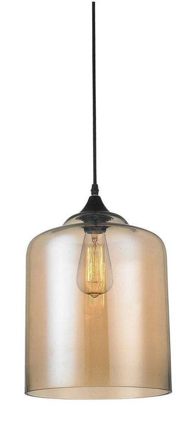 Cadie takpendel 24 cm - Svart/Amberfarget-Takpendler-A-grossisten-A-239810-Lightup.no