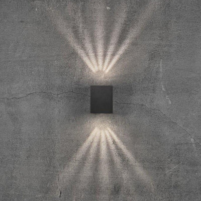 Canto Kubi 2 2x6W LED - Svart-Utebelysning vegg opp og ned-Nordlux-49711003-Lightup.no