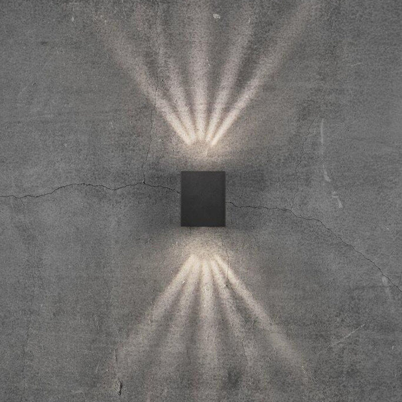 Canto Kubi 2 2x6W LED - Svart-Utebelysning vegg opp og ned-Nordlux-49711003-Lightup.no