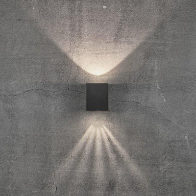 Canto Kubi 2 2x6W LED - Svart-Utebelysning vegg opp og ned-Nordlux-49711003-Lightup.no