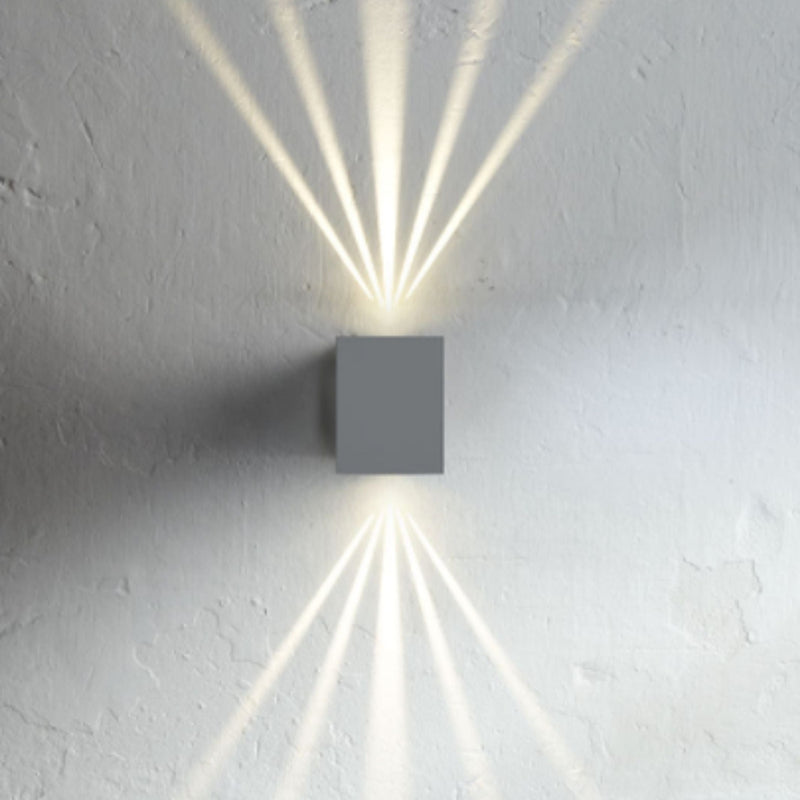 Canto Kubi 2 2x6W LED - grå-Utebelysning vegg opp og ned-Nordlux-49711010-Lightup.no